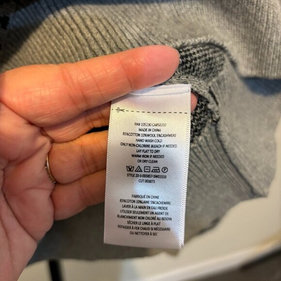 Current Elliott Duvall Leopard Animal Print Cashmere Blend Crew Neck Sweater - Picture 9 of 11